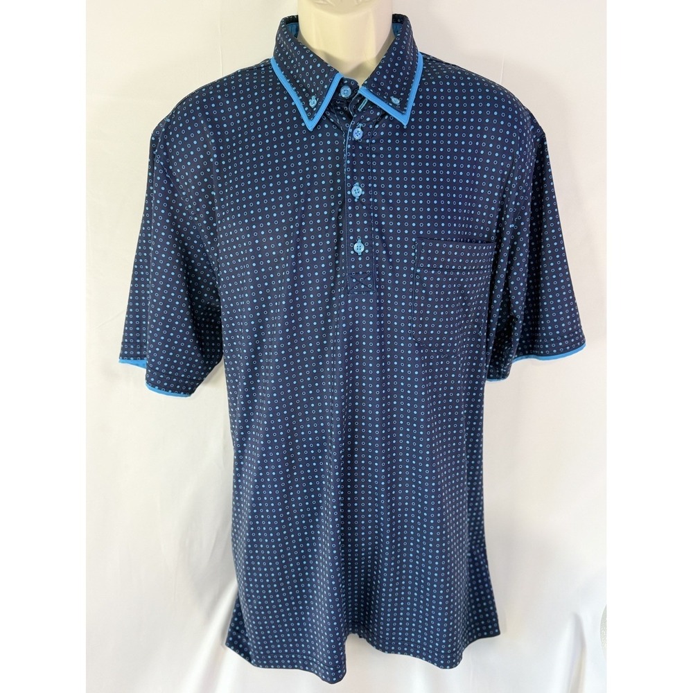 Men's GMAC By Martel XXL Blue Golf Polo Shirt Golf Summer Vacation Breathable